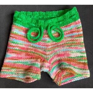 Wool diaper pants shorties watermelon